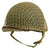 Original U.S. WWII M1 McCord Fixed Bale Front Seam Helmet with Westinghouse Rayon Suspension Liner Original Items