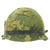 Original U.S. Vietnam War USMC M1 Helmet with Decorated Reversible Camouflage Cover Original Items