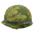 Original U.S. Vietnam War USMC M1 Helmet with Decorated Reversible Camouflage Cover Original Items