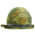Original U.S. Vietnam War USMC M1 Helmet with Decorated Reversible Camouflage Cover Original Items