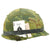 Original U.S. Vietnam War USMC M1 Helmet with Decorated Reversible Camouflage Cover Original Items