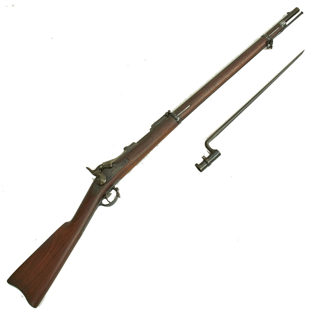 Original U.S. Springfield Trapdoor Model 1884 Cadet Rifle made in 1886 with Bayonet - Serial No 329867 Original Items