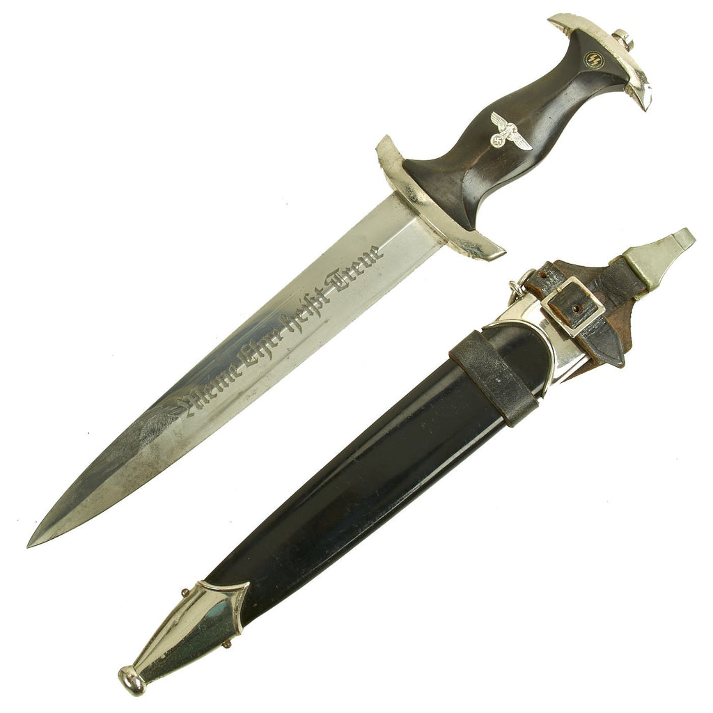 Original German WWII Model 1933 SS Dagger by Gottlieb Hammesfahr & Co. with Vertical Hanger - RZM M.7/67 1940 Original Items