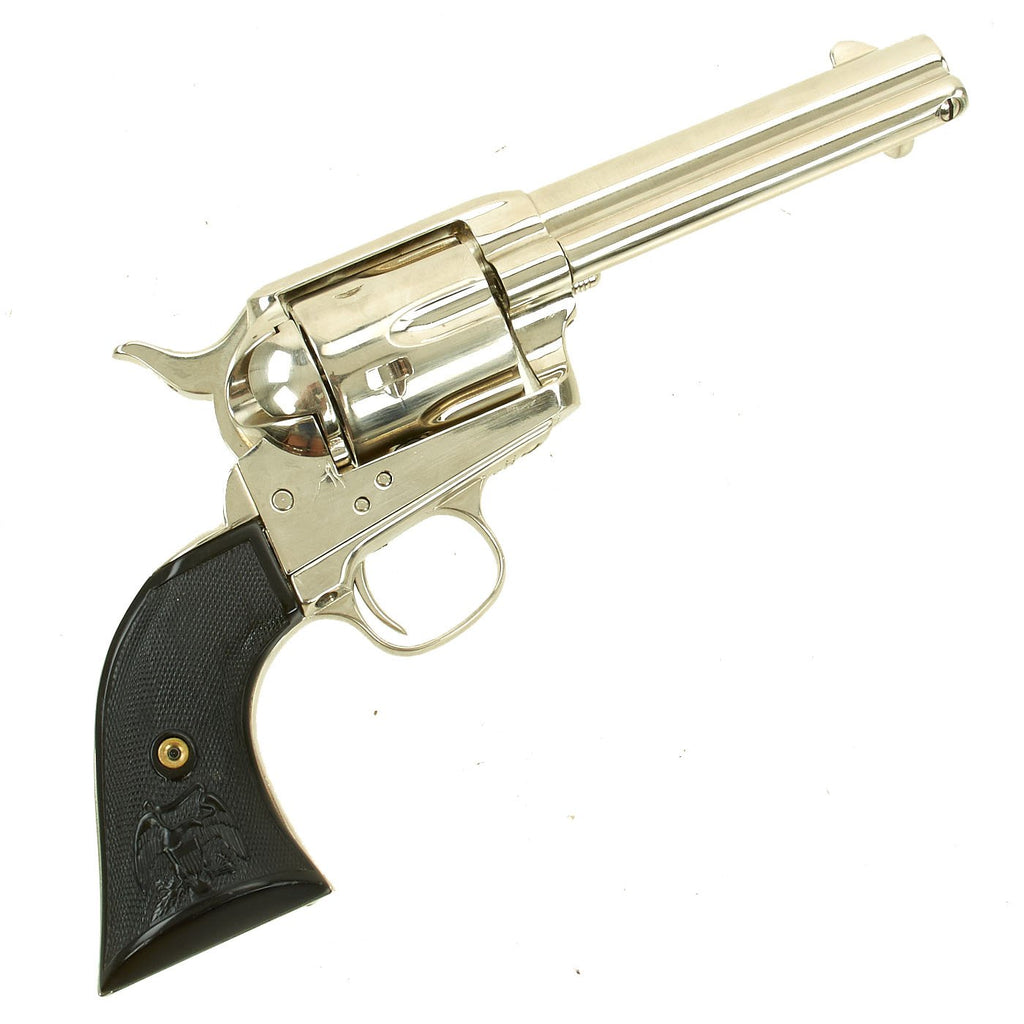 U.S. Colt M1873 Single Action Army Blank Fire Movie Prop Style Replica Nickel Plated Revolver Original Items