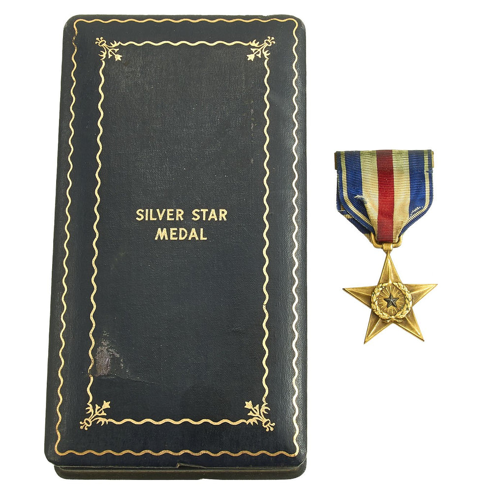 Original U.S. WWII Numbered Bailey Banks & Biddle Silver Star Medal in Case - No. 34415 Original Items