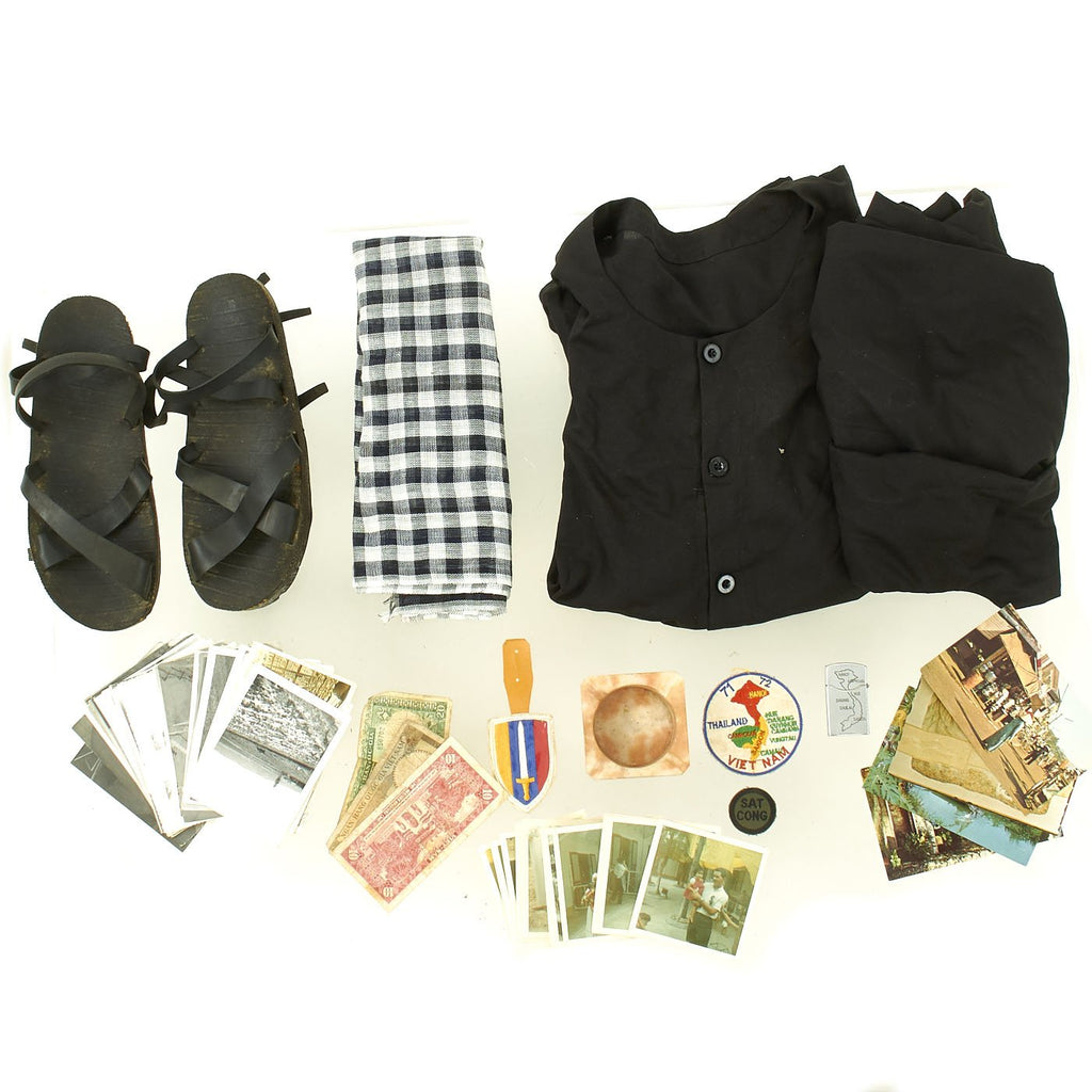 Original U.S. Vietnam War Bring Back NVA North Vietnamese Viet Cong Uniform Set with Photos and Souvenirs Original Items
