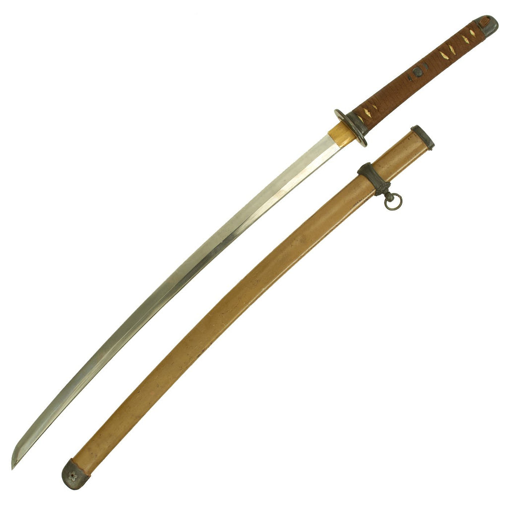 Original WWII Japanese Army Officer P-1944 Shin-Gunto Katana Sword by KANEYOSHI - Dated 1944 Original Items