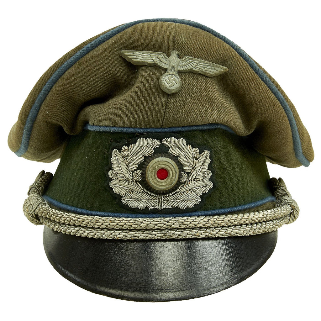 Original German WWII Heer Army Supply & Vehicle Troops Officer Visor Crush Cap Original Items