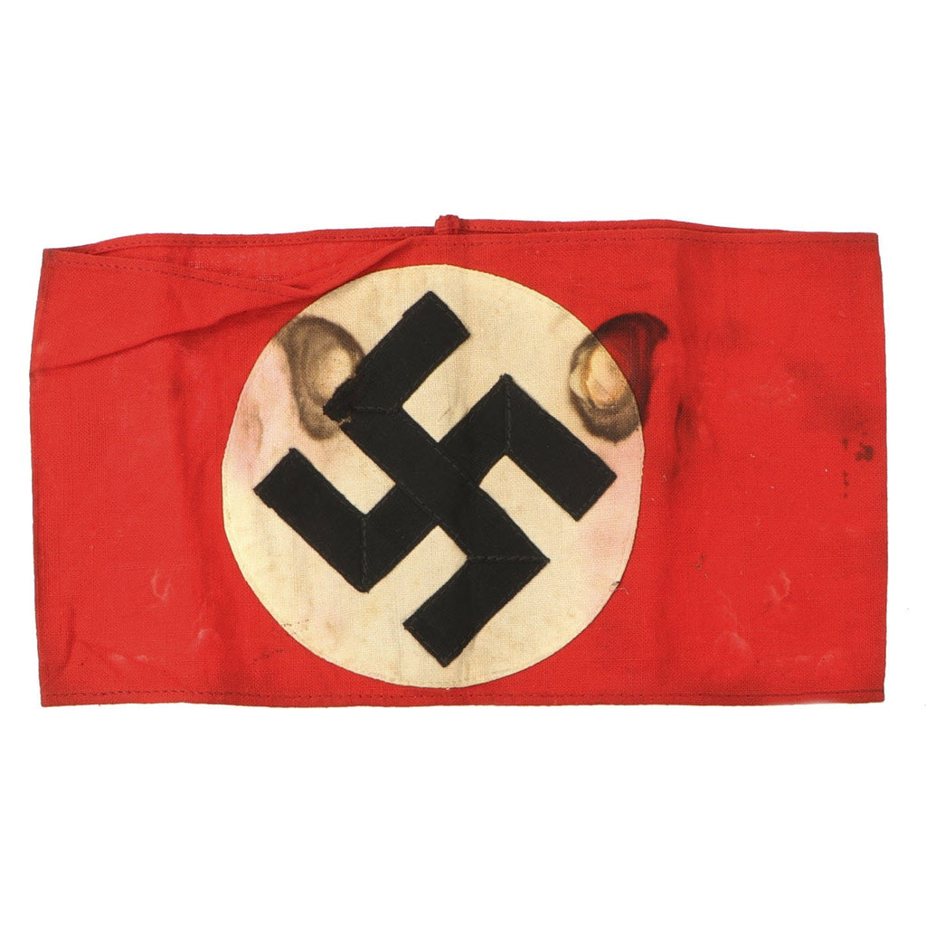 Original German WWII Service Worn Mid-War NSDAP Party Multi-Piece Construction Armband Original Items
