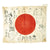 Original Japanese WWII Hand Painted Cloth Good Luck Flag - 28" x 34" Original Items