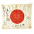 Original Japanese WWII Hand Painted Cloth Good Luck Flag - 28" x 34" Original Items