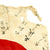Original Japanese WWII Service Worn Hand Painted Cloth Good Luck Flag - 23" x 23" Original Items