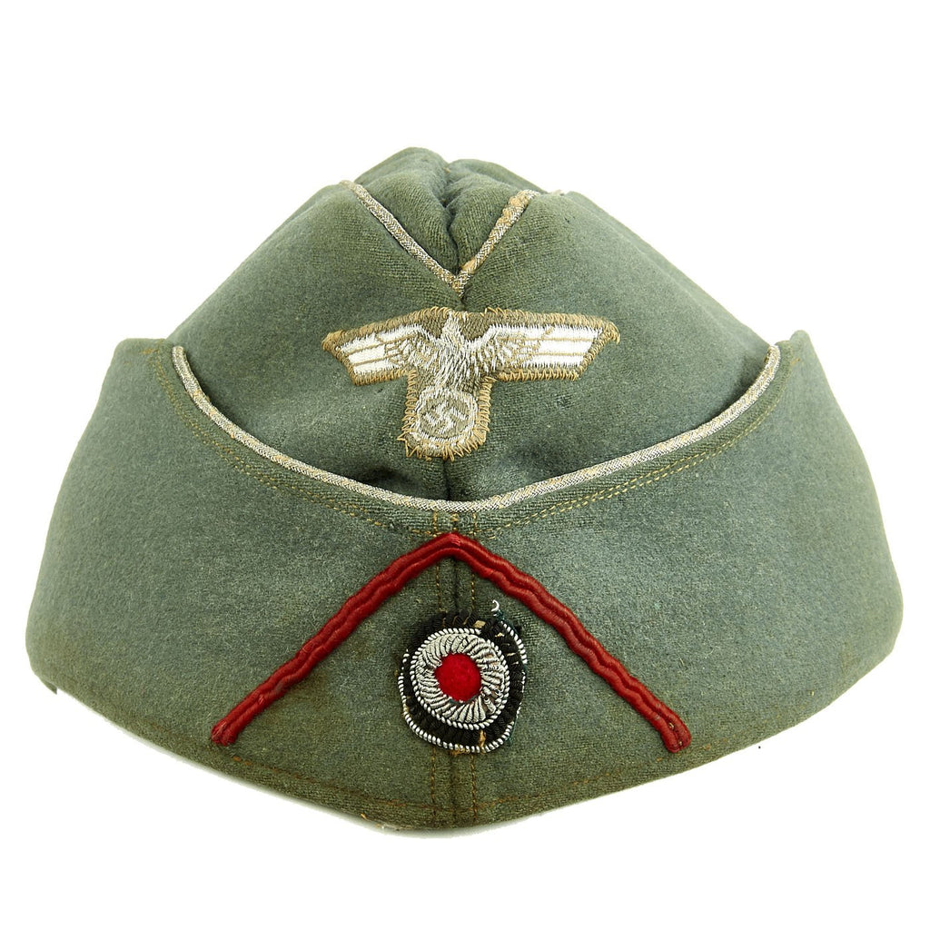 Original German WWII Heer Army Artillery Officer Wool M38 Overseas Cap Original Items