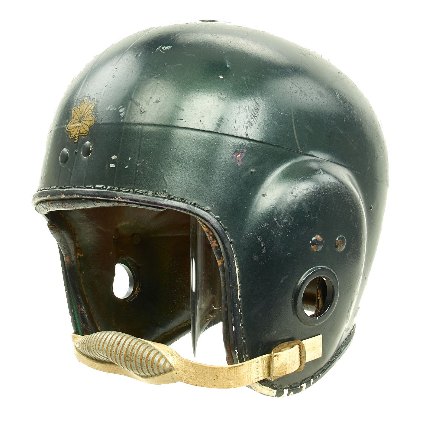 Original U.S. 1950s Tanker Paratrooper Training Ridell Football Helmet – International Military Antiques Original U.S. 1950s Tanker Paratrooper Training Ridell Football Helmet – International Military Antiques