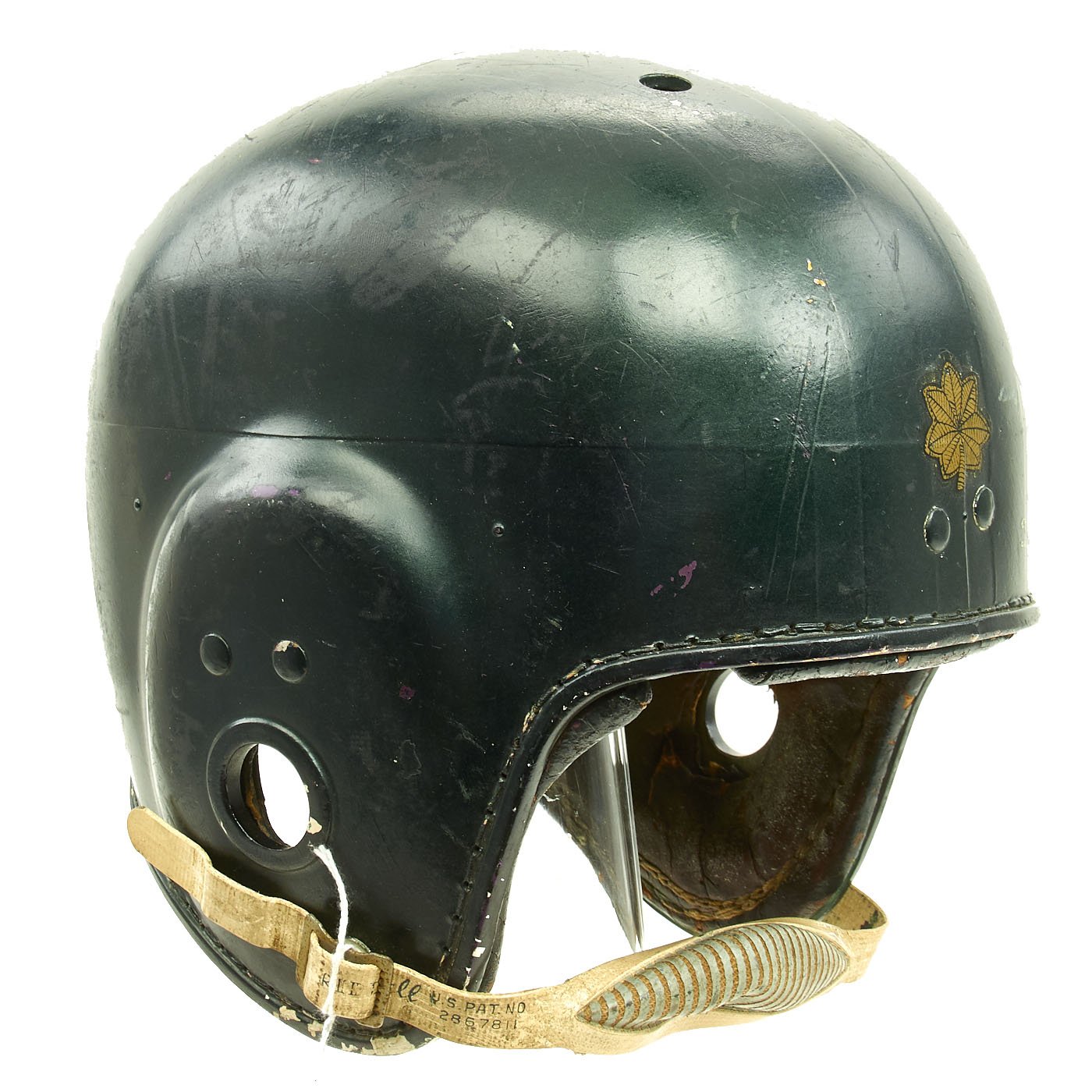 Original U.S. 1950s Tanker Paratrooper Training Ridell Football Helmet – International Military Antiques