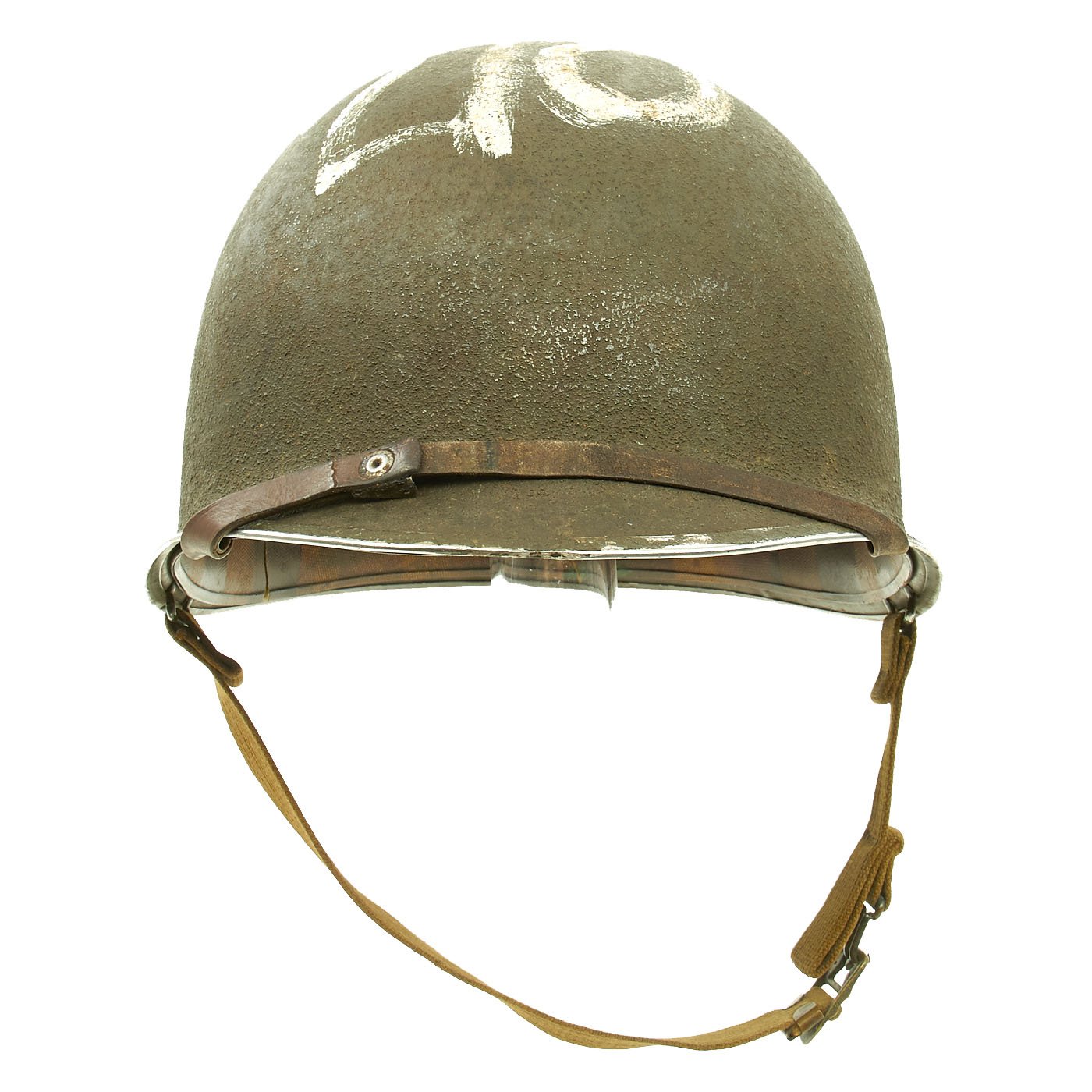 1942 football helmet Original U.S. WWII Named Very Early 1942 McCord Front Seam Fixed Bale – International Military Antiques