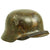 Original German WWII Lacquered Camouflage M40 Helmet with 57cm Liner & Chinstrap - Marked NS64 Original Items