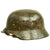 Original German WWII Lacquered Camouflage M40 Helmet with 57cm Liner & Chinstrap - Marked NS64 Original Items