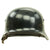 Original German WWII Luftwaffe M35 Double Decal Droop Tail Eagle Steel Helmet with 56cm Liner - Q64 Original Items