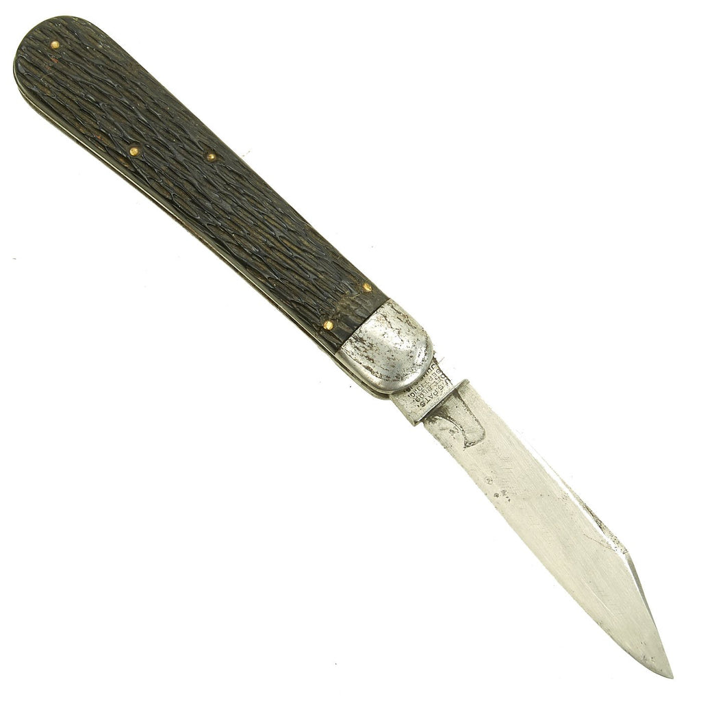 Original U.S. WWII Airborne Schrade M2 No.3 Knife with Plastic "Jigged Bone" Handle Original Items