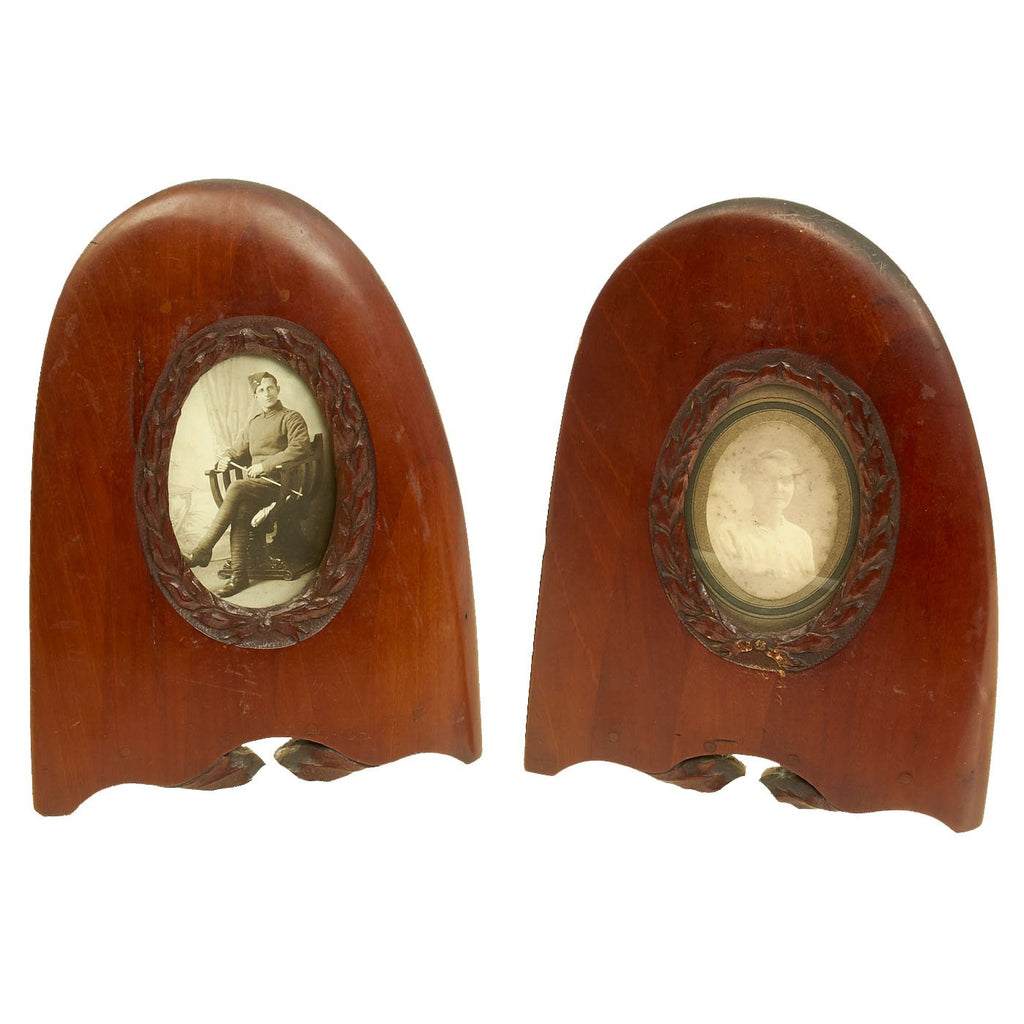 Original U.S. WWI Aero Squadron Propellor Framed Sweetheart Photographs Original Items