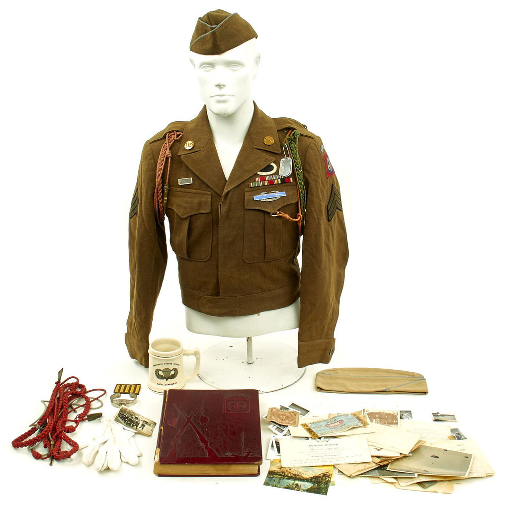 Original U.S. WWII 508th Parachute Infantry Regiment Named Uniform and Photo Grouping Original Items