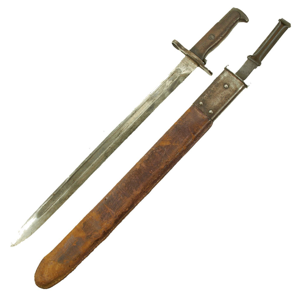 Original U.S. WWI M1905 Springfield 16" Rifle Bayonet by RIA with M1906 Scabbard - dated 1907 Original Items