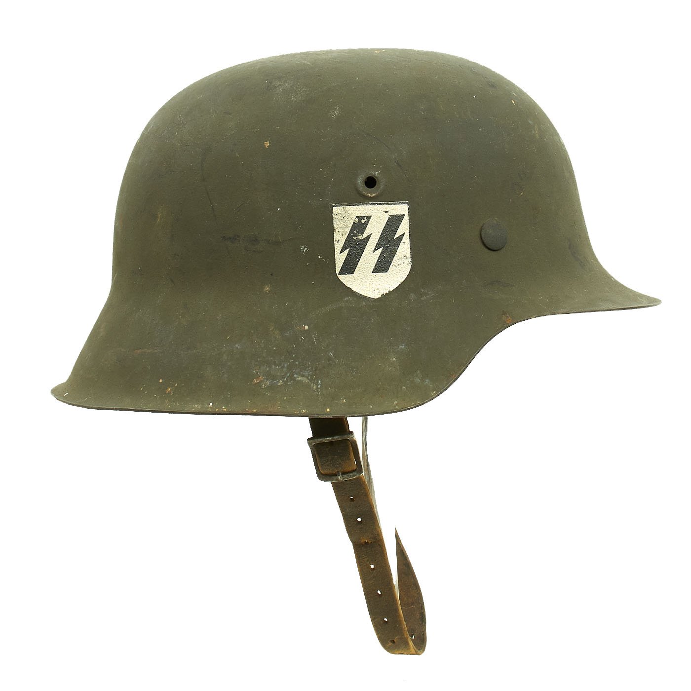 WWII German M42 Latvian Waffen SS Volunteer's Helmet & Liner Set