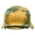 Original German WWII Heer Tan & Green Camouflage M40 Helmet with 59cm Liner - Marked Q66 Original Items