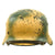 Original German WWII Heer Tan & Green Camouflage M40 Helmet with 59cm Liner - Marked Q66 Original Items