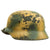 Original German WWII Heer Tan & Green Camouflage M40 Helmet with 59cm Liner - Marked Q66 Original Items