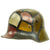 Original Imperial German WWI M16 Stahlhelm Helmet Shell with Panel Camouflage Paint - marked Si.66 Original Items