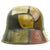 Original Imperial German WWI M16 Stahlhelm Helmet Shell with Panel Camouflage Paint - marked Si.66 Original Items