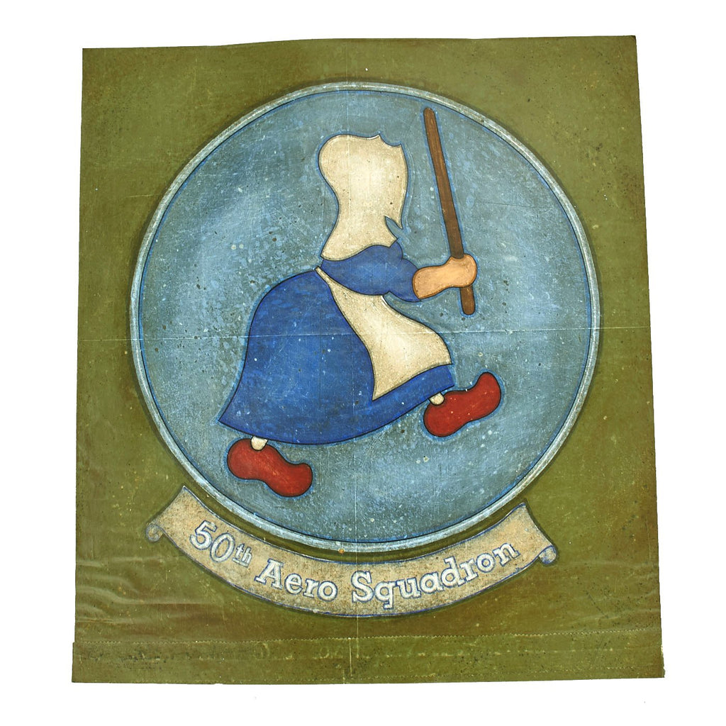 U.S. WWI 50th Aero Squadron Biplane Fuselage Art Original Items