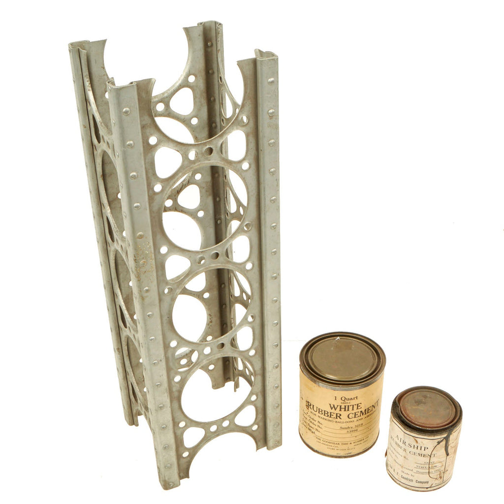 Original U.S. WWII United States Naval Rigid Airship Inner Frame Structure Piece With Air Ship Rubber Cement Original Items