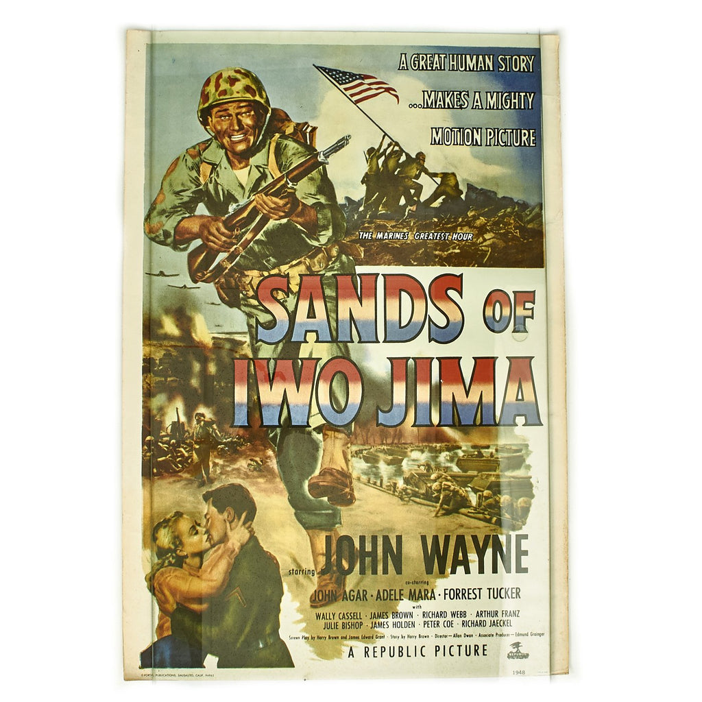 Original U.S. 1948 Sands of Iwo Jima Vintage Film Poster Original Items
