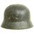 Original German WWII M40 Heer Single Decal Russian Front Battlefield Dug Helmet - marked ET66 Original Items