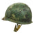 Original U.S. WWII OSS Camouflage 1944 M1 McCord Swivel Bale Front Seam Helmet with Firestone Liner Original Items
