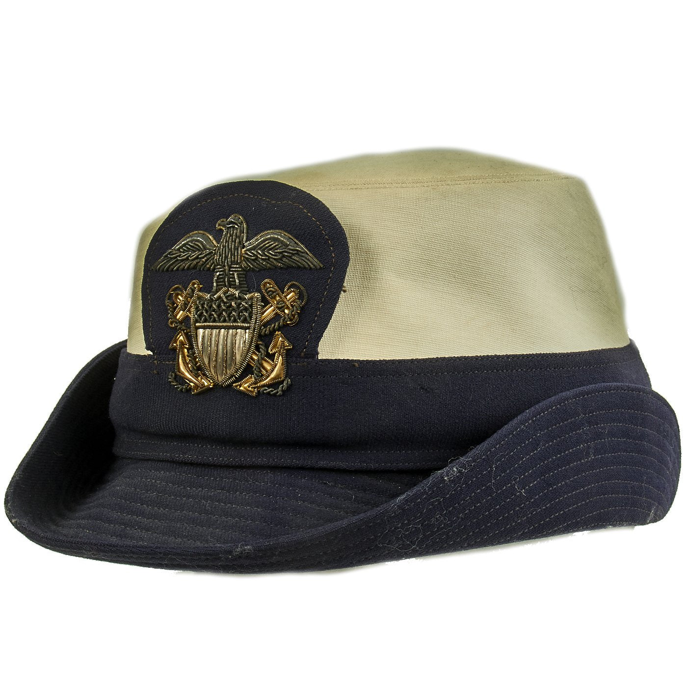 Original U.S. Navy WWII WAVES Named Officer Service Cap with