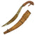 Original U.S. WWII Bring Back Philippine Moro Curved Blade Short Sword with Scabbard Original Items