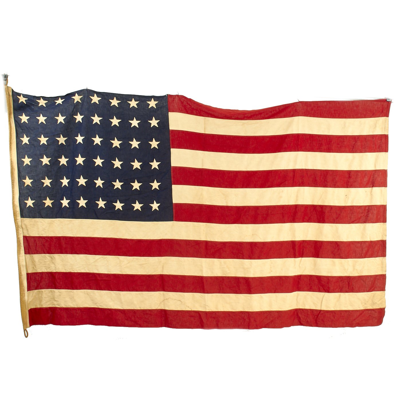 Original U.S. WWII 48 Star National Flag with Attachment Loops