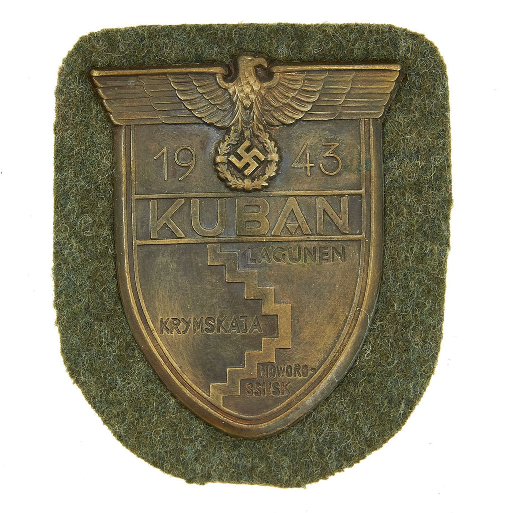 Original German WWII Unissued Heer Kuban Bridgehead Shield Decoration - Ärmelschild Kuban Original Items