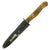 Original German WWI Trench Fighting Knife by ERN with Ribbed Grips and Replica Scabbard Original Items