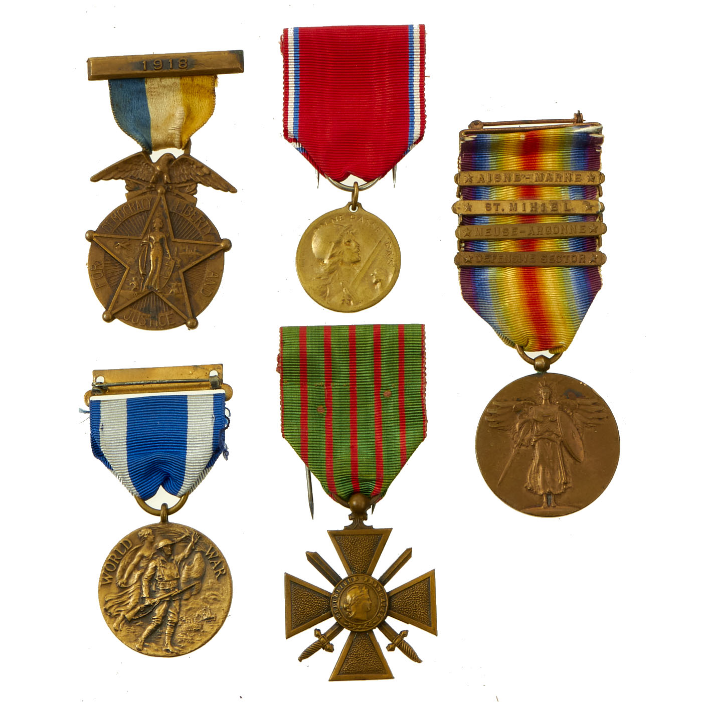 American Ww1 Medals And Ribbons