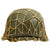 Original German WWII M42 Textured Camouflage Army Heer Helmet with Net & 56cm Liner - ET64 Original Items
