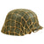 Original German WWII M42 Textured Camouflage Army Heer Helmet with Net & 56cm Liner - ET64 Original Items