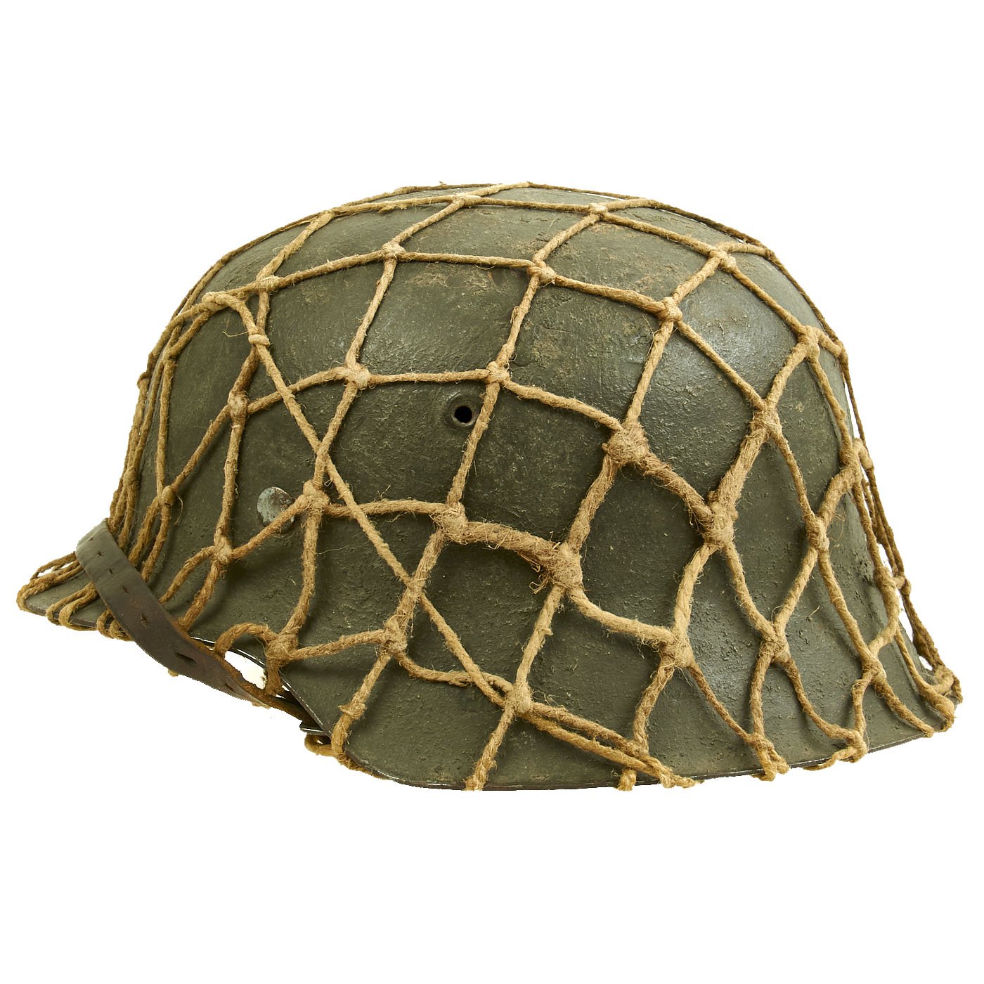 Original German WWII M42 Textured Camouflage Army Heer Helmet with