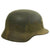 Original German WWII Luftwaffe Worn Normandy Camouflage Single Decal M35 Helmet - Stamped SE64 Original Items