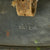 Original German WWII Named Custom Fabric Camouflage M35 Helmet with Liner and Chinstrap - Q64 Original Items