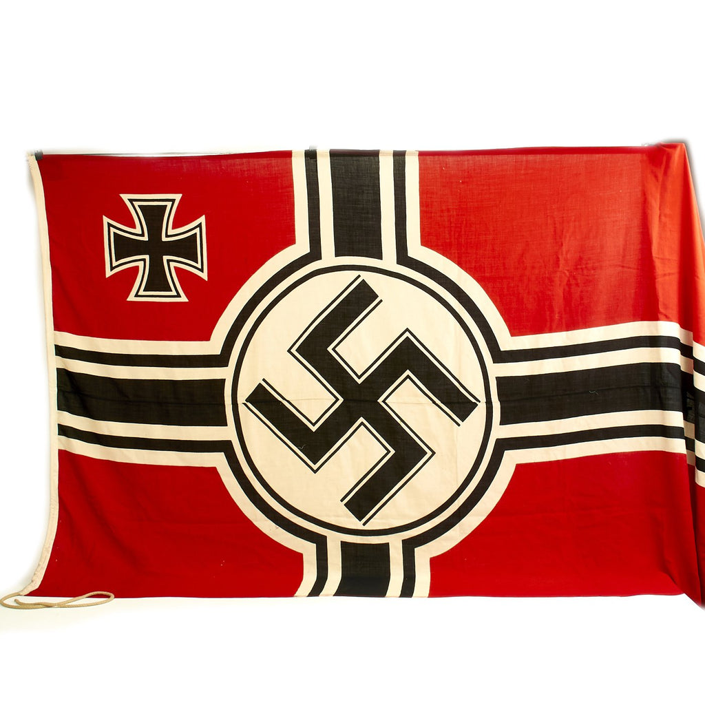 Original German WWII Kriegsmarine 200cm x 335cm Naval Battle Flag by Johann Liebieg & Co. - Reichkriegsflagge Original Items